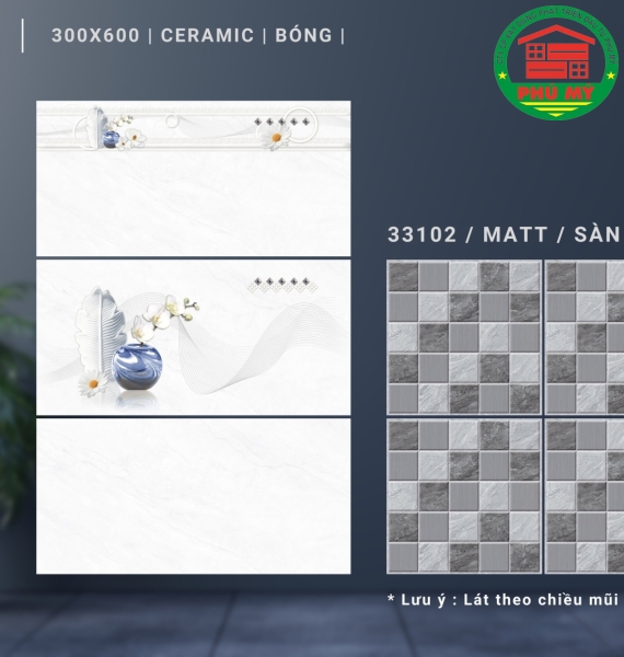 CERAMICS - BÓNG - 30x60 - 36101-36102-36103-33102