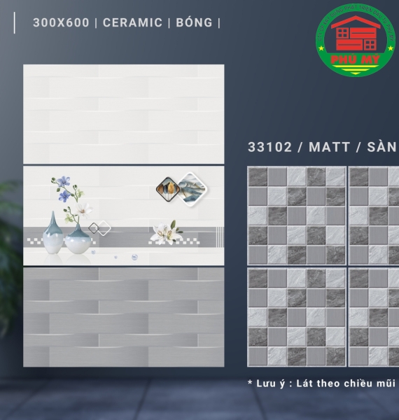 CERAMICS - BÓNG - 30x60 - 39105-39106-39107-33102
